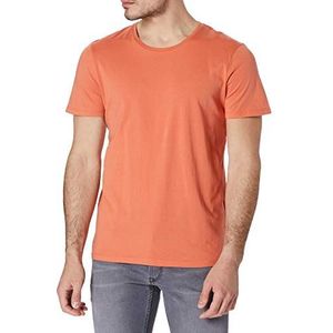 TOM TAILOR Denim Uomini Basic T-shirt van biologisch katoen 1024052, 26184 - Orange Lobster, S