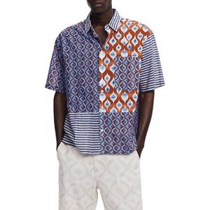 Overhemd - Multicolor - Katoen - Korte Mouwen - Regular Pasvorm