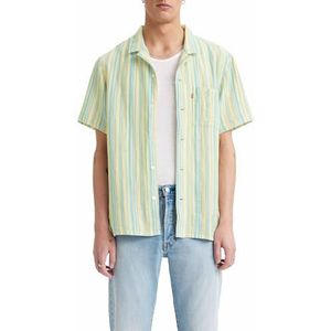 Levi's The Sunset Camp Shirt voor heren, Hamish Stripe Wasabi, XS