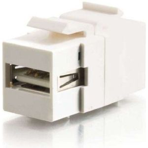 C2G Snap-In USB A/B vrouwtje Keystone Insert Module - Wit