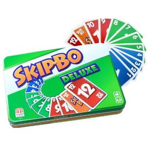 Skip-Bo Deluxe versie in een blik, interactief spel spelen, leeftijden 7 en ouder, L3671