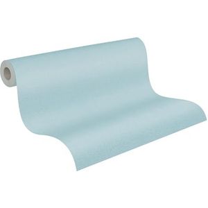 A.S. Création Vliesbehang in blauw - hoogwaardig eenkleurig wandbehang 397843 op 10,05 m x 0,53 m voor verschillende ruimtes - Made in Germany
