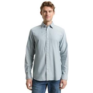 TOM TAILOR heren overhemd, 39356 - Light Blue Fine Stripe, XL