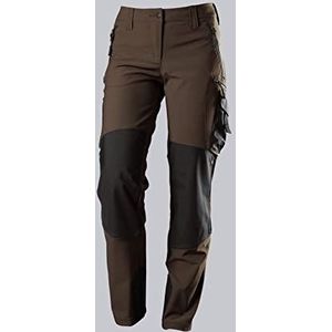 BP 1862 620 Superstretch broek voor dames 92% polyamide, 8% elastaan bruin/zwart, maat 40l