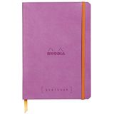 Rhodia 117751C notitieboek Goalbook (DIN A5, 14,8 x 21 cm, stippen, praktisch en trendy, met zacht deksel, 90 g, ivoorkleurig papier, 120 vellen, elastiek, bladwijzers) 1 stuk, lila