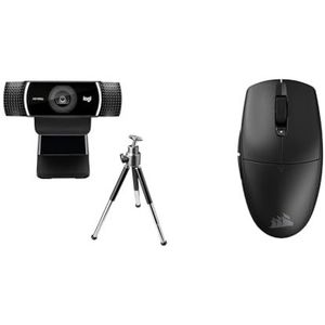 Logitech C922 Pro Stream & CORSAIR M55 WIRELESS Lichtgewicht FPS Gaming