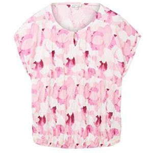 TOM TAILOR Dames Plussize T-Shirt, 31803 - Pink Shapes Design, 46 NL