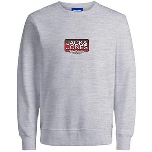 Jack & Jones JOREATON Sweat Crew Neck FST, Helder wit/detail: gemêleerd, XS