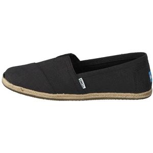 TOMS Alpargata heren Espadrille sleehaksandaal, Zwart zwart zwart linnen, 40.5 EU