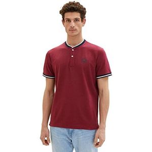 TOM TAILOR Heren 1036325 Poloshirt 32013-Berry Red Two Tone, L, 32013 - Berry Red Two Tone, L