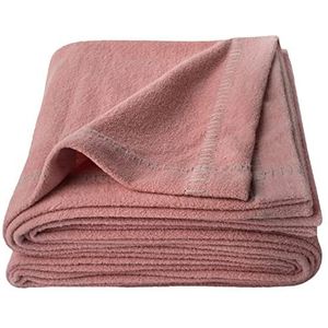 Soft-Greeny deken – biologisch katoenen deken met whipstitch aan alle kanten – 140 x 190 cm – 320 roze – van 'zoeppritz since 1828'