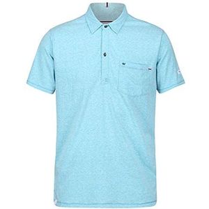 Regatta Mannen Mando' Katoen Korte mouw Gestreepte Button Neck T-Shirts/Polos/Vesten