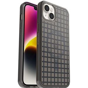 OtterBox Symmetry+ doorzichtige hoes voor iPhone 14 Plus Max voor MagSafe, schokbestendig, valbestendig, dunne beschermende hoes,3x getest volgens militaire standaard,Antimicrobieel,Window Pane Black