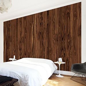 Apalis Vliesbehang behang hout Santos palissander fotobehang breed | vliesbehang wandbehang wandschilderij foto 3D fotobehang voor slaapkamer woonkamer keuken | meerkleurig, 94789