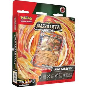 Pokémon Lotte Deluxe Ninetales-Ex van de GCC (60 kaarten klaar om te spelen en andere accessoires), Italiaanse editie, kleur, 290-60429