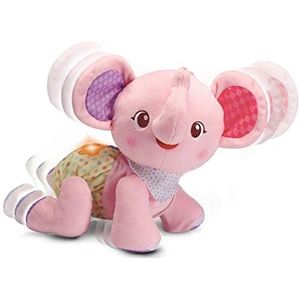 VTech 80-533254 Crawling with Me Elephant roze babyspeelgoed, kruipspeelgoed, speelgoed voor motoriek, kruiphulp