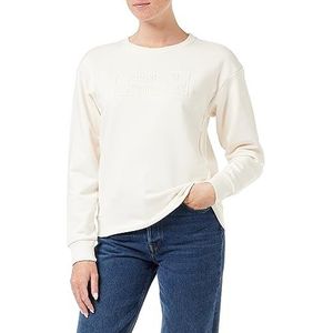 Armani Exchange Sweatshirt met lange mouwen, comfortabele pasvorm, On Tone Logo Sweatshirt, wit, XS