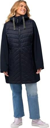 Ulla Popken - Functionele Jas - Marine - Gewatteerd - Warm Gevoerd