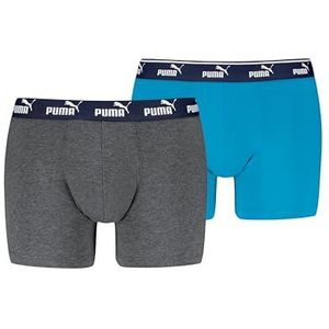 PUMA Men's Elements Boxer, blue combo, M (2-pack), Blue Combo, M