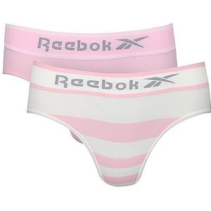 Reebok Dames Seamless Briefs, 3-pack Activewear-ondergoed, comfortabel en ademend van polyamide met merkband in lichtroze., pixel roze/roze & chalk streep, XS
