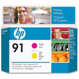 HP 91 Large Format Printhead Geel, Magenta, 2 kleuren (C9461A) origineel van HP