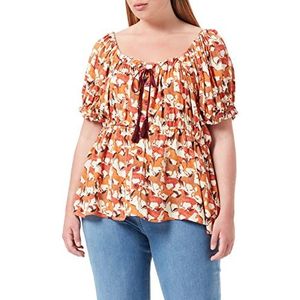 Joe Browns Dames Wild Paarden Dierenprint Boho Top T-Shirt, Roest, 10