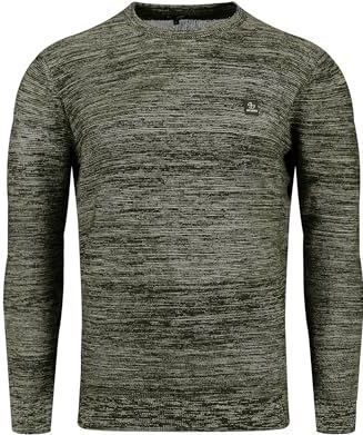 KEYLARGO Klcalgary Ronde Herentrui - Olijfgroen - Materiaalmix