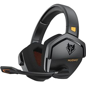 NUBWO Draadloze gaming headset voor PS4, PC, draadloze stereo hoofdtelefoon voor games met microfoon met ruisonderdrukking, stofschuim, omhullend geluid