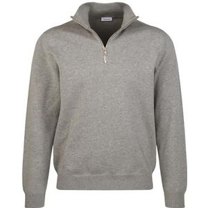 Seidensticker Herentrui - regular fit - pullover - sweatshirt - lange mouwen - 100% katoen, grijs, S