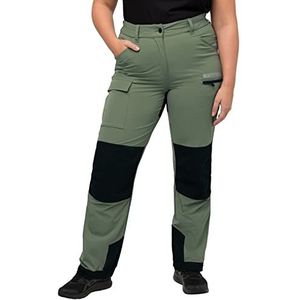 Ulla Popken Hyprar Hybride trekkingbroek voor dames, reflector, klittenband broek, mintgroen, 48