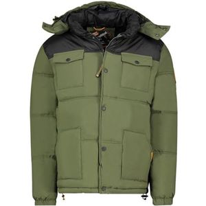 Geographical Norway Bareda Heren Windjack Outdoor - Waterafstotende jas met lange mouwen voor heren - Regenjas Wandelen Seizoen Lente Zomer Herfst Winter (Kaki 2XL), Kaki, XXL