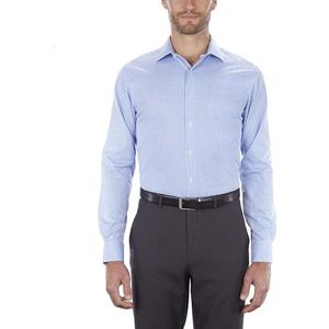 Van Heusen Men's Flex Collar Regular Fit Spread Collar Dress Shirt, Blue, 15.5"" Neck 34""-35"" Sleeve