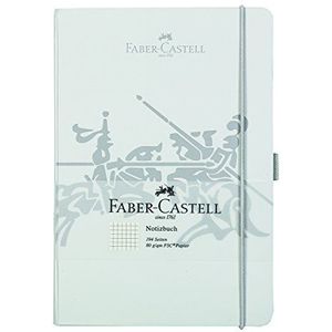 Faber-Castell 10317 notitieboek DIN A5 met 194 pagina's, FSC mix-papier 80 g/m², geruit, grijs