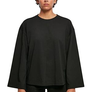 Urban Classics Vrouwen Dames Organic Oversized Wide Longsleeve T-shirt, Zwart, S, zwart, S
