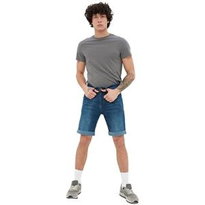 Trendyol Heren lichte skinny fit shorts & bermuda casual shorts, marineblauw, 33