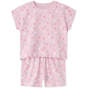 NAME IT Meisjes Nkfnightset Cap Pink Hearts Noos pyjama, Pink Lavender., 134/140 cm