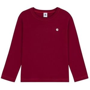 Petit Bateau T-shirt voor kinderen, lange mouwen, van effen katoen, Amarant, 3 Jaren