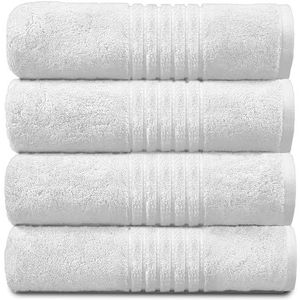 GC GAVENO CAVAILIA Extra zachte handdoeken van Egyptisch katoen, absorberend, 4 stuks, wit