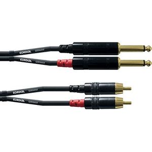 CORDIAL Kabel audio dubbel jack mono/Rca 6 m kabel AUDIO Essentials Jack