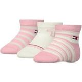Tommy Hilfiger - Giftbox 3-pack Sokken - Roze & Wit - Unisex - Multislijtvast Katoen