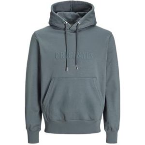 JACK & JONES Jorfrederiksberg Sweat Hood Sn capuchontrui voor heren, stormy weather, M