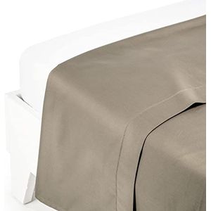 Caleffi Bovenlaken, katoensatijn, taupe, eenpersoonsbed