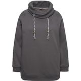 Ulla Popken - Sweatshirt - Grafiet - Gerecycled Materiaal - Lange Mouw