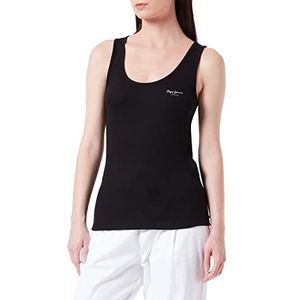 Pepe Jeans Duni N T-shirt voor dames, Zwart, S