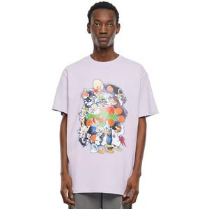 Mister Tee Upscale Space Jam Teamwork T-shirt voor heren, oversized T-shirt, oversized fit, streetwear, lila (lilac), 3XL