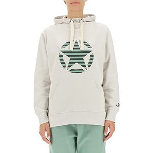 Jeep O102608-J863 J oversized sweatshirt met capuchon Star Striped J22W dames Light Graystone XL