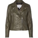 Yas - Sophie - Leren Jas - Biker Kraag - Lange Mouwen