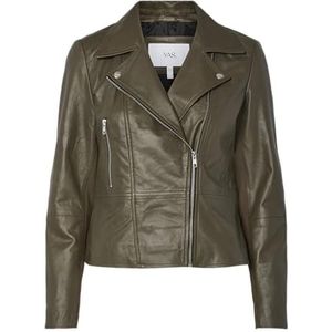 Yas - Sophie - Leren Jas - Biker Kraag - Lange Mouwen