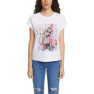 edc by ESPRIT T-shirt voor dames, 100/wit., XXS