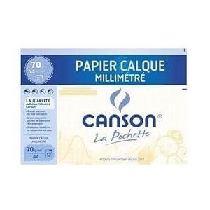 CANSON 200017155 millimeterpapier, transparant, DIN A4, 70/75 g/m2